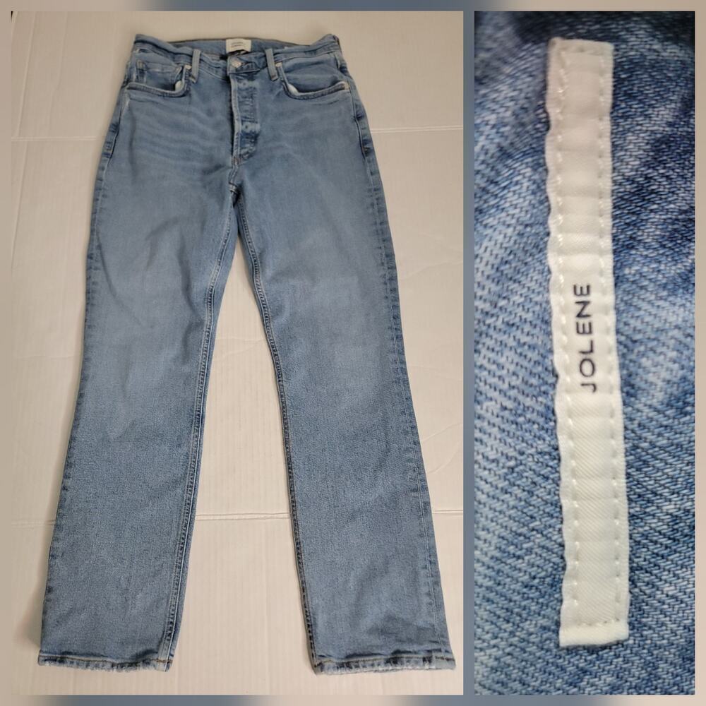 Citizens Of Humanity High Rise Straight Leg Jolene Jeans Size 27 Button fly